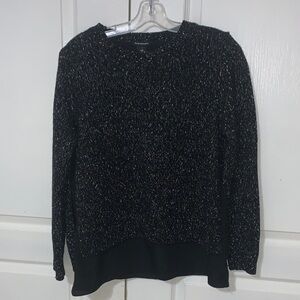 Club Monaco Black and White Crew Neck Sweater